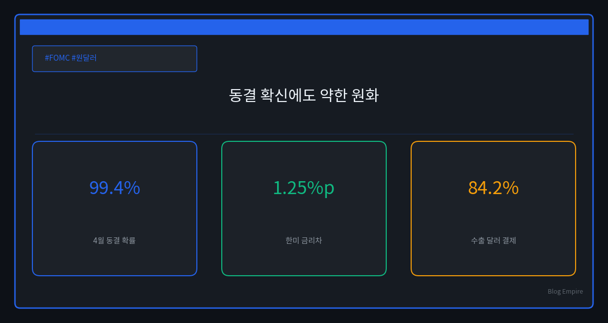 폴리마켓 연준 동결 99.3%, WGBI 원화는 왜 약한가